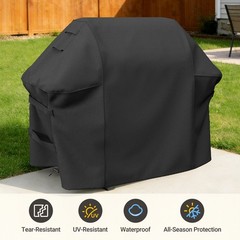 7106 Windproof BBQ Grill Cover 52″ for Weber Spirit 200 300 Series 600D Black