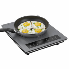 ANHANE Single Burner 1800W Portable Induction Cooktop Countertop Burner, Black