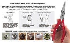 VAMPLIERS 7.5″ Screw Extractor Long Nose Pliers Made in Japan High Carbon Steel