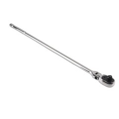 1/2in Drive Extra Long Flex Ratchet Handle 24in 72 Teeth Reversible Chrome