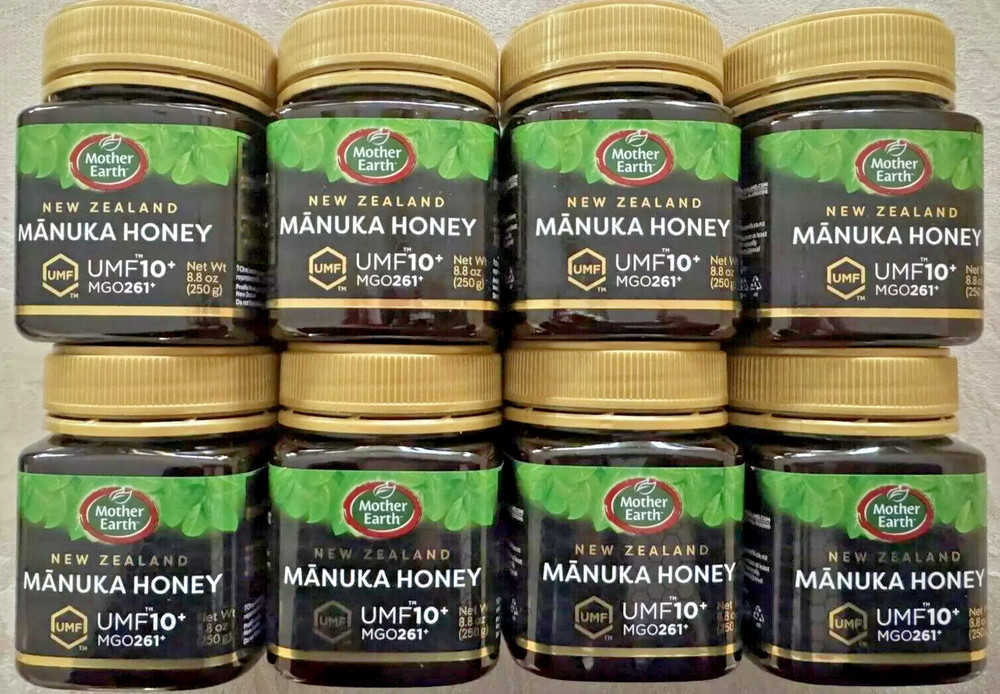 8 x Mother Earth New Zealand Manuka Honey UMF 10+ 8.8oz each