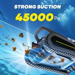 Seauto Crab Cordless Robotic Pool Vacuum, Wall-Climbing, Automatic Pool Cleaner