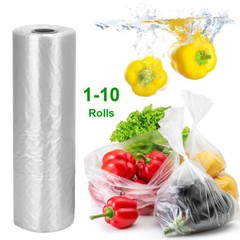 400/Roll 11×14 Clear Produce Grocery Supermarket Bags Plastic Bread Storage Bags