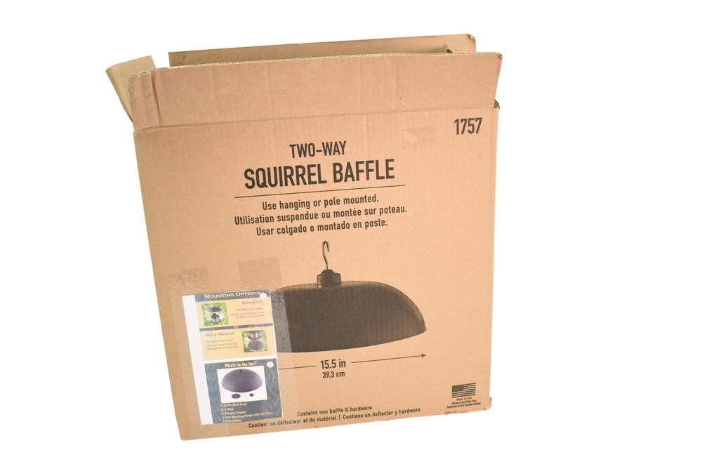 North States Two-Way Squirrel Baffle 1757 Gray 15.5in Bird Feeder Pole Guard USA