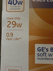 GE – 40 Watt (uses 29 w) – Soft White – Light Bulbs – 4Packs/16 Bulbs