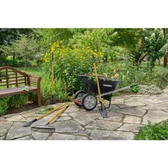 47 In. L Wood Handle Floral Carbon Steel Digging Shovel with Grip