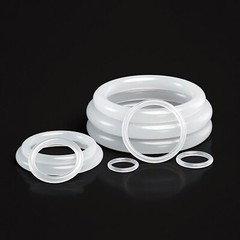 Food Grade O-Ring 2mm Cross Section , 5mm-90mm OD Clear Silicone Rubber O Rings