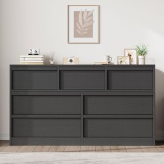 54″w 7 Drawers Dresser for Bedroom,Wide Wood Chest of Drawers Organizer 4 Colors