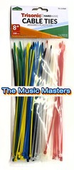 100 Pack Assorted Colors 8 inch Wire Cable Ties Nylon Zip Tie Down Wraps Straps