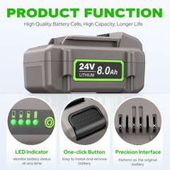 24V 8Ah Replacement Battery for Flex FX0221-1 Compatible with Flex Cordless Tool
