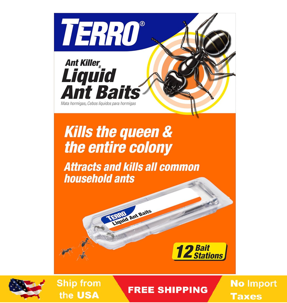 TERRO T300B Liquid Ant Killer Bait Stations 12-Pack – Indoor Ant Traps