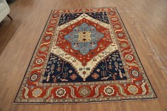Oriental Area Rug 6×9 Vegetable Dye Geometric Hand-knotted Wool for Any Room