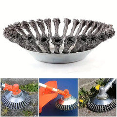 8″ Steel Wire Wheel Brush Grass Cutter Weed Eater Trimmer Head Garden Cleaning