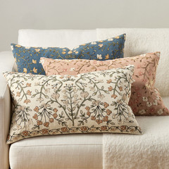 Best seller Pottery Barn Zea Embroidered Lumbar Pillow cover 16×26 -Warm Multi