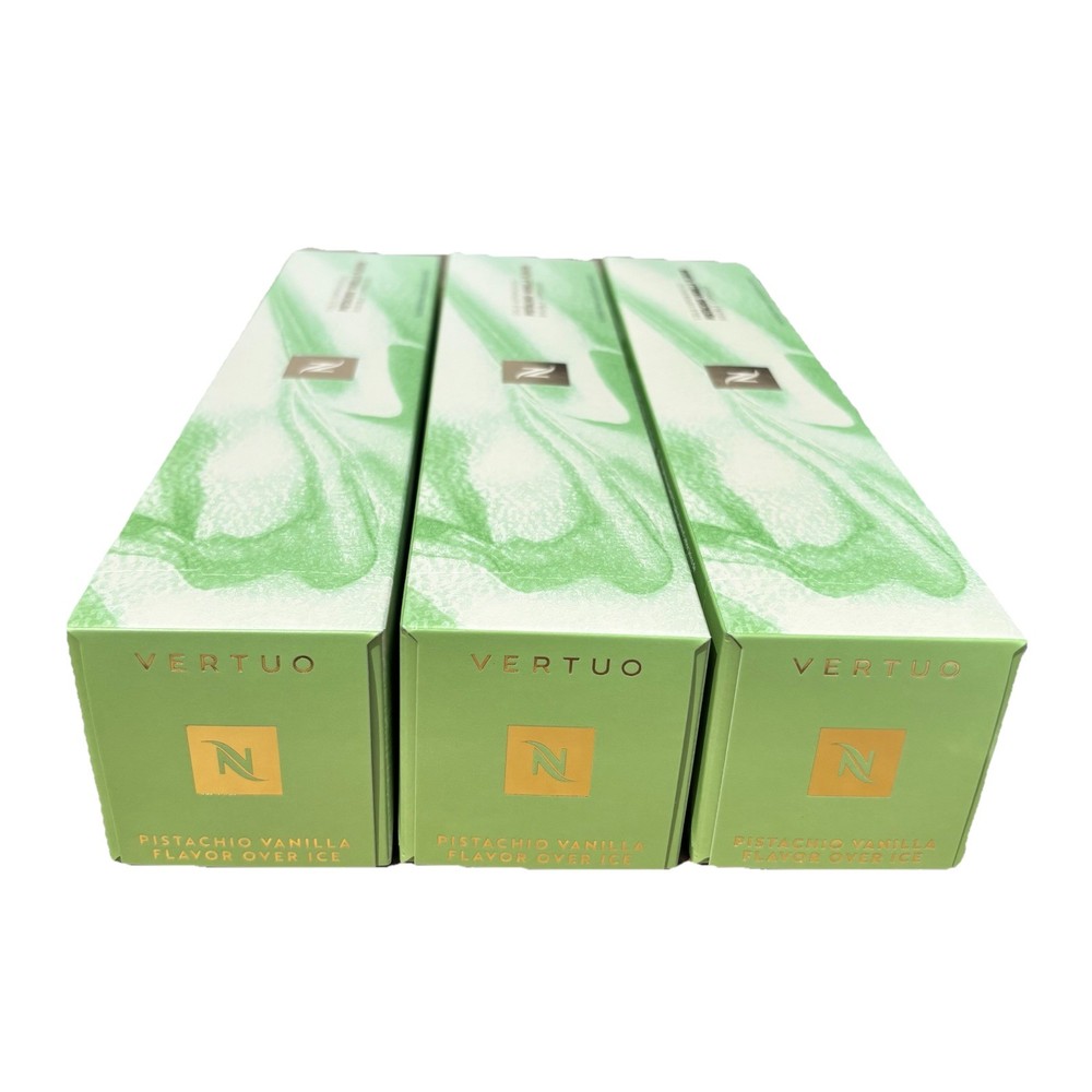 Nespresso Vertuo Pistachio Vanilla Over Ice Double Espresso Pods 30ct/3 sleeves