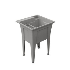 Ruggedtub 24.25-In X 22-In 1-Basin Freestanding Utility Tub w/ Drain with Faucet