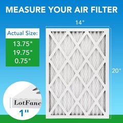 6 Pack 14x20x1 Air Filter MERV 8 Electrostatic Pleated Furnace AC Filter