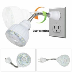 LED Sensor Night Light Motion-Activated AC Outlet Plug-In Wall Stair Lamp Indoor