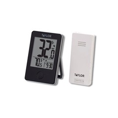 Taylor Digital Thermometer Plastic Black 7.68 in 1730
