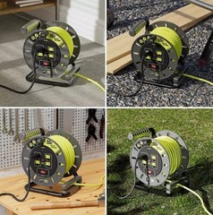 Masterplug 50ft Extension Cord Reel with 4 Sockets & Wall Mount – 13A Power