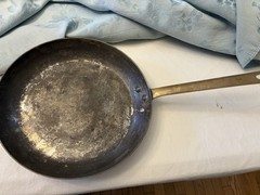 Williams Sonoma France Copper Vintage Fry Pan Skillet Brass Handle 10.5”
