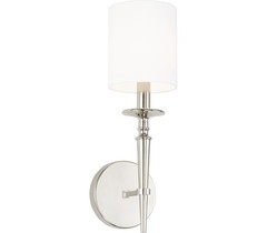 Capital 642611PN-701 Abbie Wall Sconce, 1-Light 60 Watts, Polished Nickel