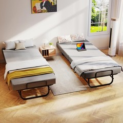 HL Rollaway Bed Folding Bed with 6cm Foam Mattress for Adults & Guest