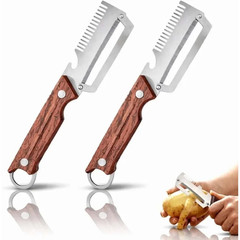 2Pcs Vegetable Peeler 3 in 1 Multi-Functional for Kitchen Stainless Steel Peeler