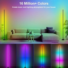 2-Pack Corner Floor Lamp,Lamps for Living Room with Smart App and Remote Control