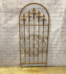 49″ x22″ Victoria Rounded Spear Trellis, Metal Climbing Vine, Wrought Iron