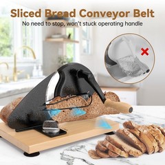 Vanerepok Upgrade Manual Bread Slicer for Homemade Sourdough With Conveyor Belt