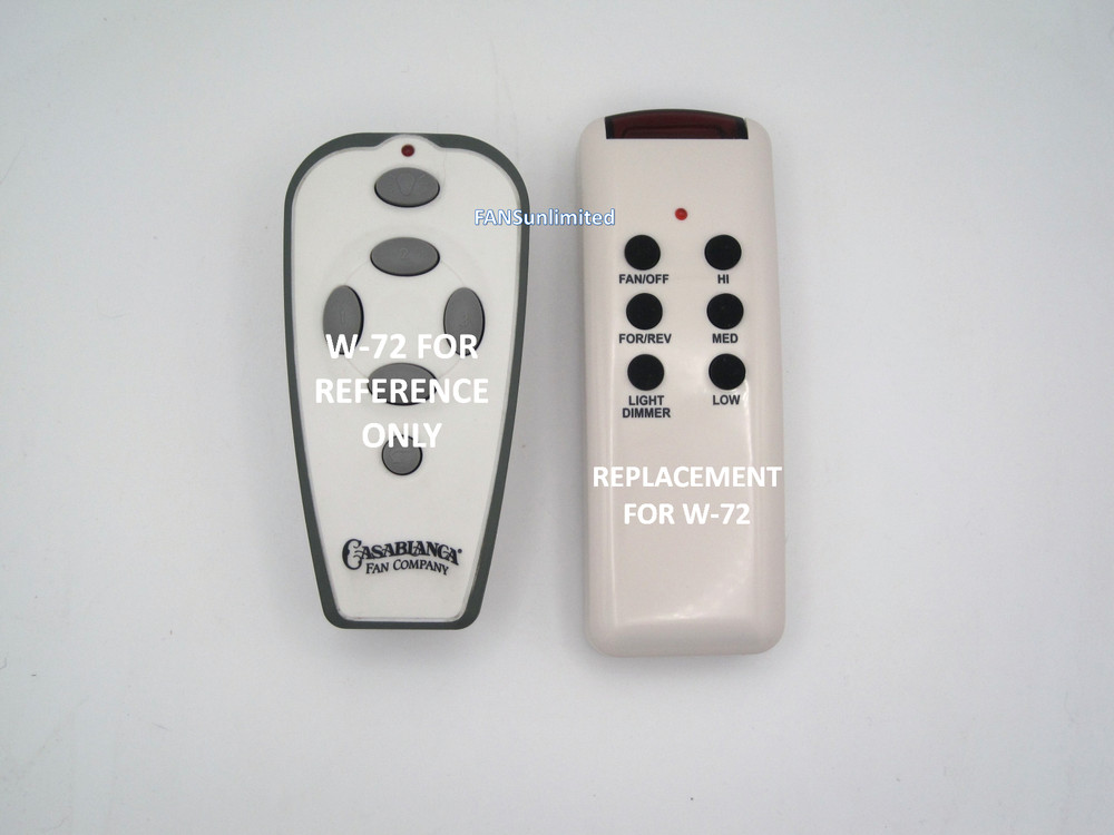 Casablanca W-72 Remote Replacement for Versa Touch 2 Fans