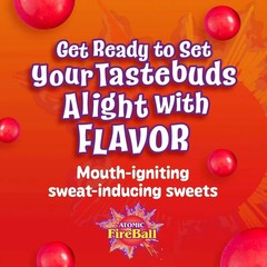 Wonka Atomic Fireball Candy Cinnamon Flavor Individually Wrapped 7.5 G 240 Ct