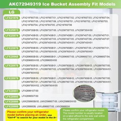 Ice Bin Bucket Compatible with LG Refrigerator AKC72949319
