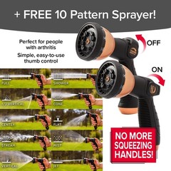 Pocket Hose Copper Bullet 50 FT With Thumb Spray Nozzle AS-SEEN-ON-TV, 650psi