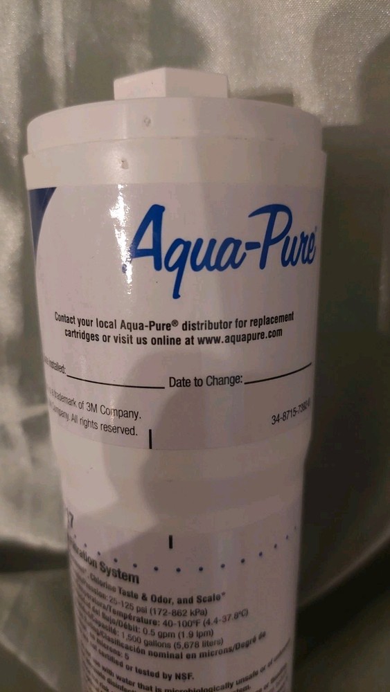 Aqua-Pure AP717 Inline Water Filter for Refrigerator No Chlorine Taste/Odor