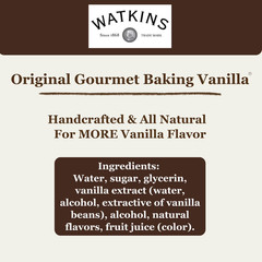 Watkins All Natural Original gourmet baking Vanilla with Pure Extract 8 fl oz…