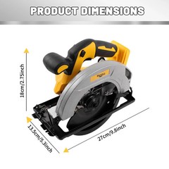 7-1/4″ Cordless circular saw compatible FOR DEWALT 20V MAX battery(NO battery )