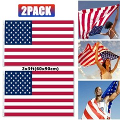 2×3 FT United States USA Flag Outdoor Polyester US American Flag Heavy Duty Oz