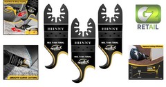 High Carbon Steel Hook Knife Oscillating Tool Blades – 3-Piece Set for Precision