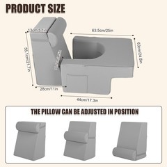 Reading Pillow Set for Adults – Ergonomic Back/Neck Support with Arms & Pockets