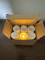 LUMABASE 1.5 in. Warm White Votive LED Candles – (12) Flickering Votives Per Box