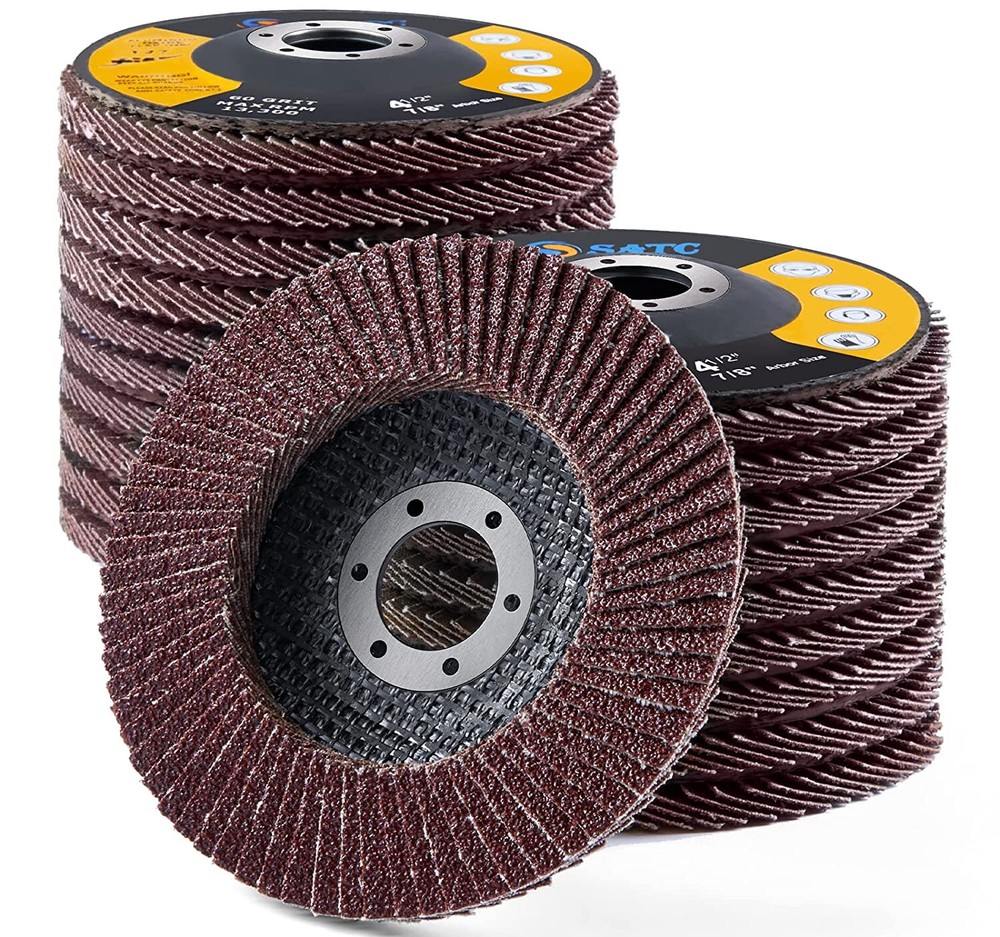 10 PACK 4.5 Inch Flap Disc 4-1/2″ 80 Grit Angle Grinder Sanding Grinding Wheel