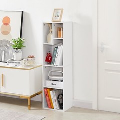 42.2in Bookcase 4 Tier 5 Cube Cupboard Wooden Display Open Bookshelf Morden Unit