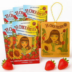 15 pack LA CHICA FRESA /Strawberry Car Air Freshener Aromatizante Mexico