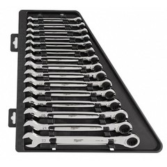 Milwaukee Tool 48-22-9516 15Pc Ratcheting Combination Wrench Set – Metric