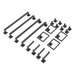 8.99 Lbs Modern Bathroom Wall Mount Towel Bar Set Stainless Steel Black