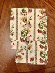 Williams Sonoma Napkins Set of 6 Floral Botanical Ivory Cottage Core NWOT