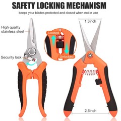 3 pcs garden shears Stainless steel Gardening scissors Pruning shears for garden