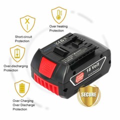 2PCS 18V Battery For Bosch 18V 6.0AH Li-ion BAT609 BAT610G BAT618 GSR18V-LI US #